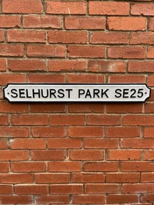 SELHURST PARK SE25 Vintage Style CRYSTAL PALACE Football Road Sign SOLID METAL