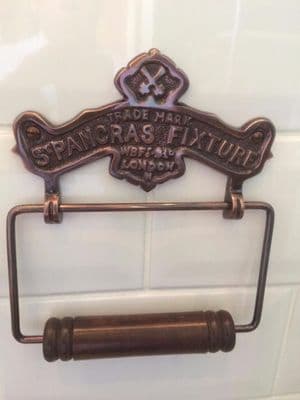 St Pancras Vintage Style Copper Antique Brass Toilet Roll Holder Wc Loo Bathroom
