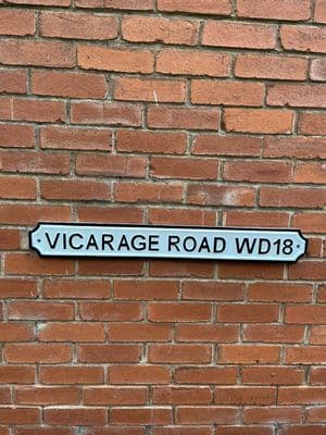VICARAGE ROAD WD18 Vintage Style WATFORD Football Road Street Sign SOLID METAL