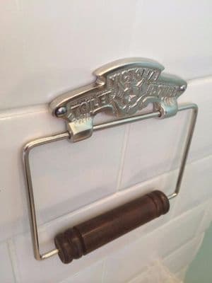 Victoria Vintage Style Shiny Pewter Brass Toilet Roll Holder Wc Loo Bathroom