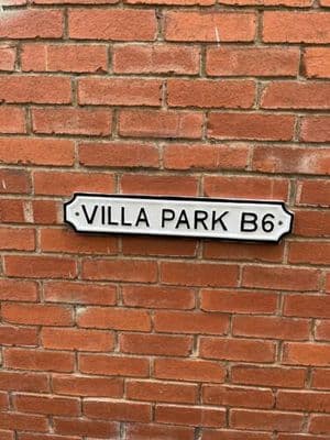 VILLA PARK B6 Vintage Style Football Road Street Sign SOLID METAL