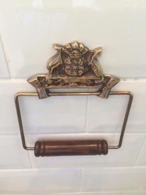 Vintage Australian Antique Bronze Style Brass Toilet Loo Roll Holder Wc Bathroom