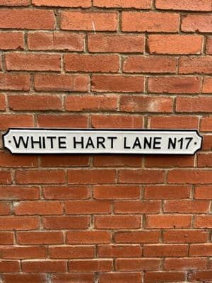 WHITE HART LANE N17 Vintage Style TOTTENHAM Football Road Sign SOLID METAL