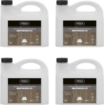 500278A Woca Driftwood Lye White 10ltr total box of 4 x 2.5L