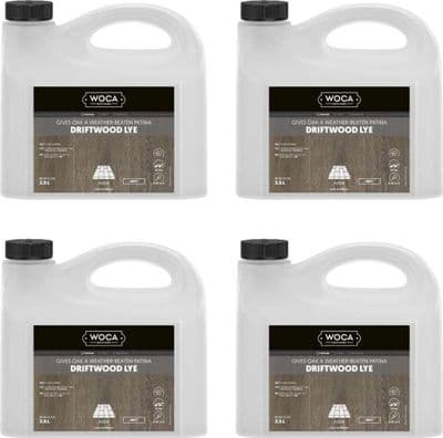 500279A Woca Driftwood Lye Grey 10ltr total box of 4 x 2.5L