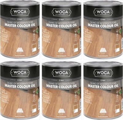522572AA Woca Master Colour Oil white 6ltr total box of 6 x 1L