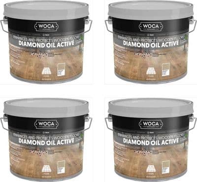 565125A Woca Diamond Oil Active Extra White 10ltr total box of 4 x 2.5L