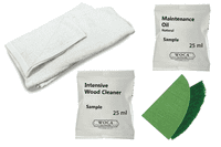 Kit samples, Deep clean & then reoil an aged floor with natural Woca Maintenance Oil. DC047 & DC046