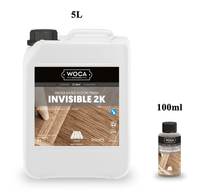 Woca Master Invisible Lacquer 2K sheen 5% ultra-matt 5L with 100ml Pure Hardener 690195A