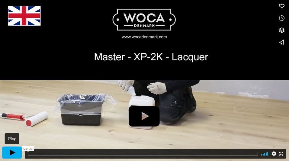 Woca Master XP 2 comp Lacquer range