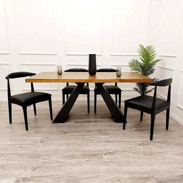 Aksel Scandinavian 1.8m Dining Table With Chairs