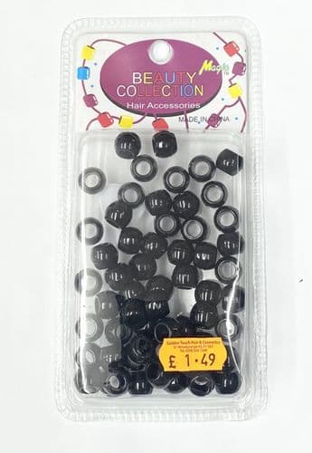 Beauty Collection Hair Beads Black (70)