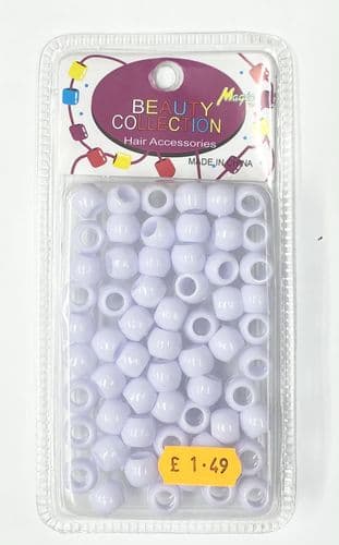 Beauty Collection Hair Beads White