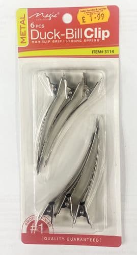 Magic Collection Metal 6pcs Duck-Bill Clips 3114