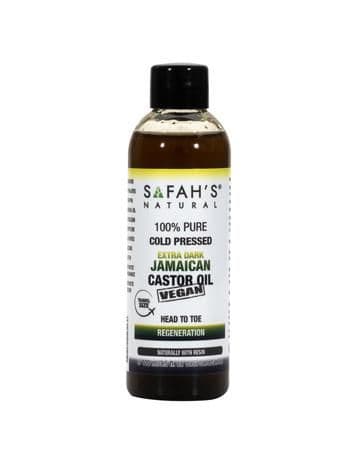 Safah's natural Cold pressed 100% pure Extra Dark Jamaican Black Castor oil