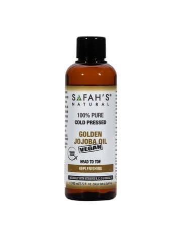 Safah's natural Cold pressed 100% pure Golden Jojoba oil