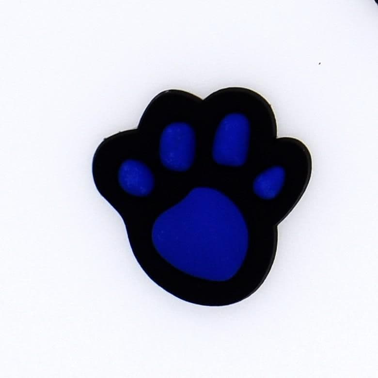 Light Blue Sparkling Cat/Dog Paw Charm Bead For Bracelets - Alloy Charm Compatible With Pandora, Biagi, Chamilia - View #9