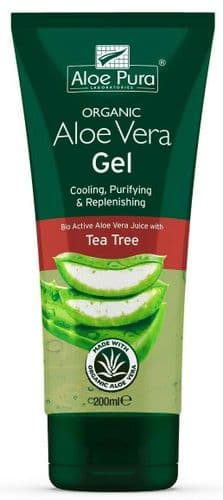 Aloe Pura Skin Treatment - Aloe Vera Organic Gel with Tea Tree - 200ml