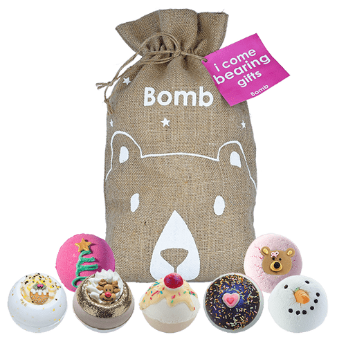 Bomb Cosmetics Luxury Bath & Soap Christmas I Come Bearing Hessian Sack Gift Packs Sets