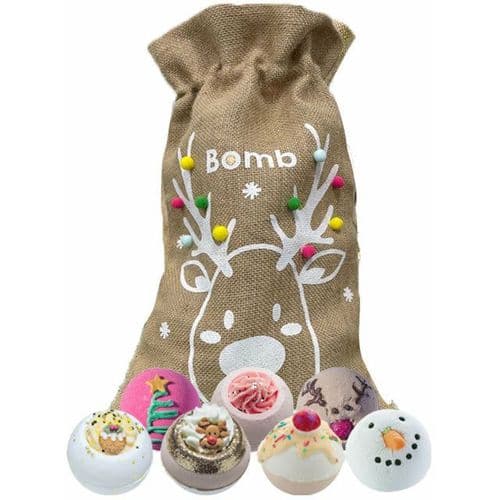 Bomb Cosmetics Luxury Bath & Soap Christmas Rein-Cheer Hessian Sack Gift Packs Sets