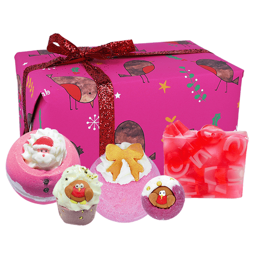 Bomb Cosmetics Luxury Bath & Soap Christmas ROBIN IN RED Gift Packs Sets