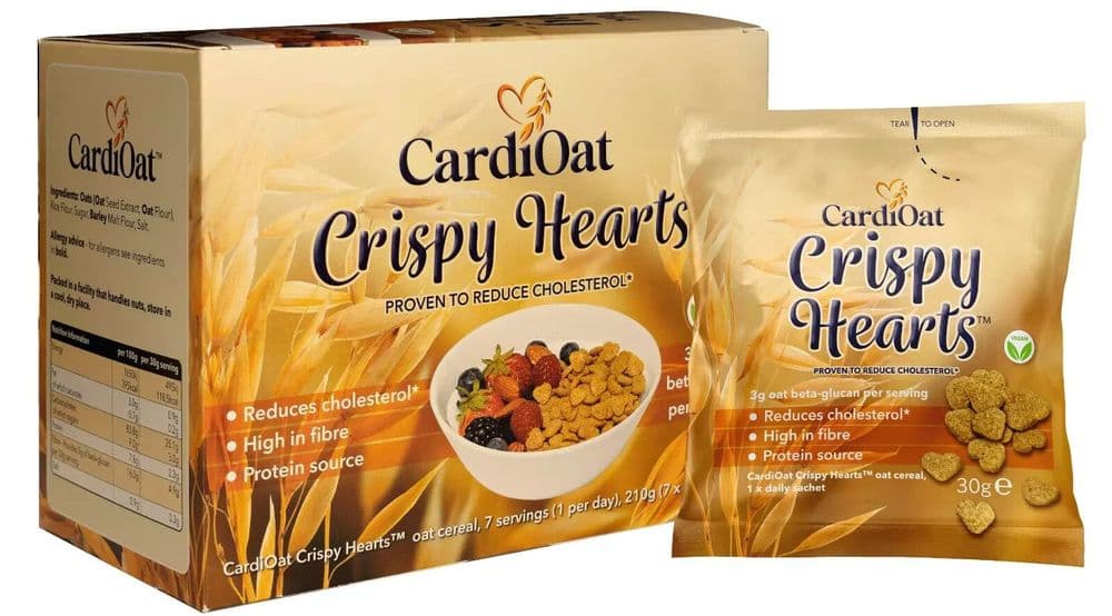 CardiOat Crispy Hearts Oat Cereal Proven to Reduce Cholesterol