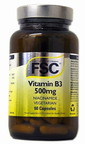 FSC 500mg Niacinamide Vitamin B3 60 Capsules for Joint Health