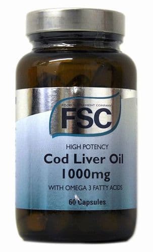FSC High Potency Cod Liver Oil 1000mg 60 Capsules