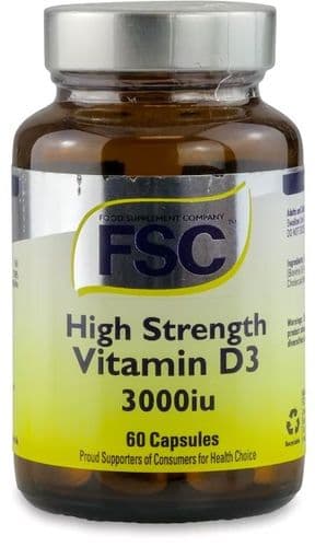 FSC Vitamin D3 High Strength 3000iu - 60 Capsules
