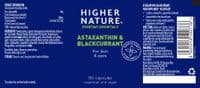 Higher Nature Astaxanthin & Blackcurrant - for Skin & Eyes / 90 Capsules