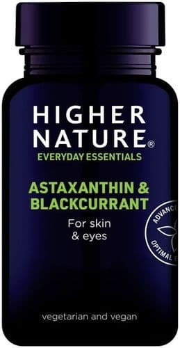 Higher Nature Astaxanthin & Blackcurrant - for Skin & Eyes / 90 Capsules