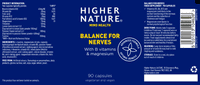 Higher Nature Balance for Nerves - For relaxation and wellbeing / 180 Capsules