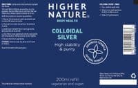 Higher Nature Colloidal Silver Anti-septic Refill - 200ml