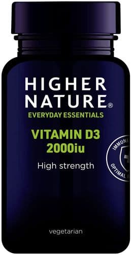 Higher Nature High Strength Vitamin D3 2000iu - 120 Capsules
