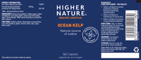 Higher Nature Ocean Kelp - Natural source of iodine / 180 Tablets