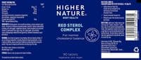 Higher Nature Red Sterol Complex - For normal Cholesterol balance / 90 Tabs