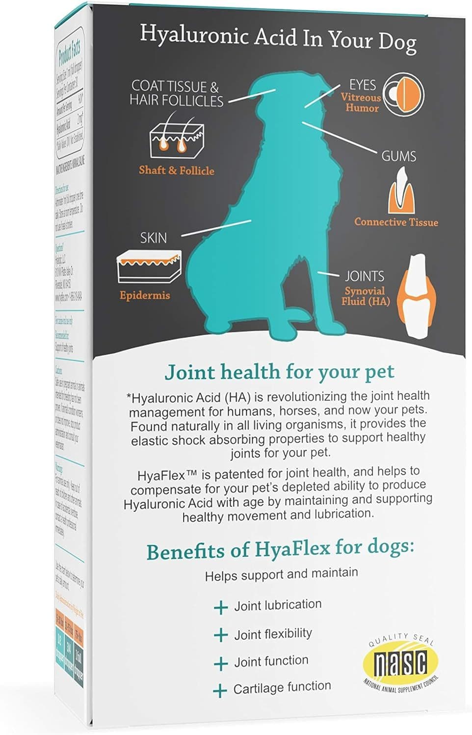 HyaFlex for Dogs Oral Hyaluronic Acid Canine Hip and Joint Formula 1 oz ...