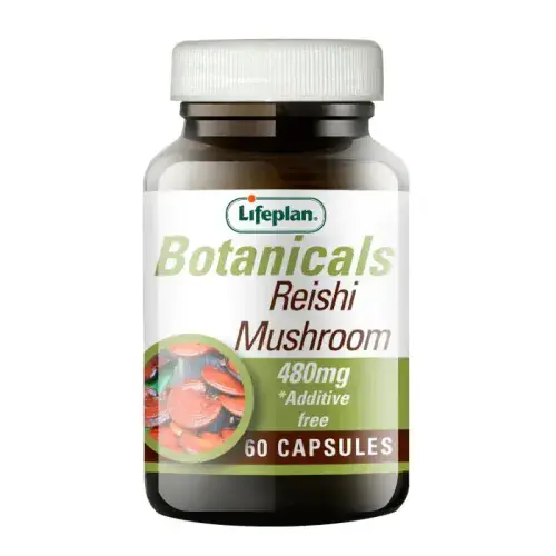 Lifeplan Botanicals Reishi Mushroom 480mg Additive Free 60 Capsules