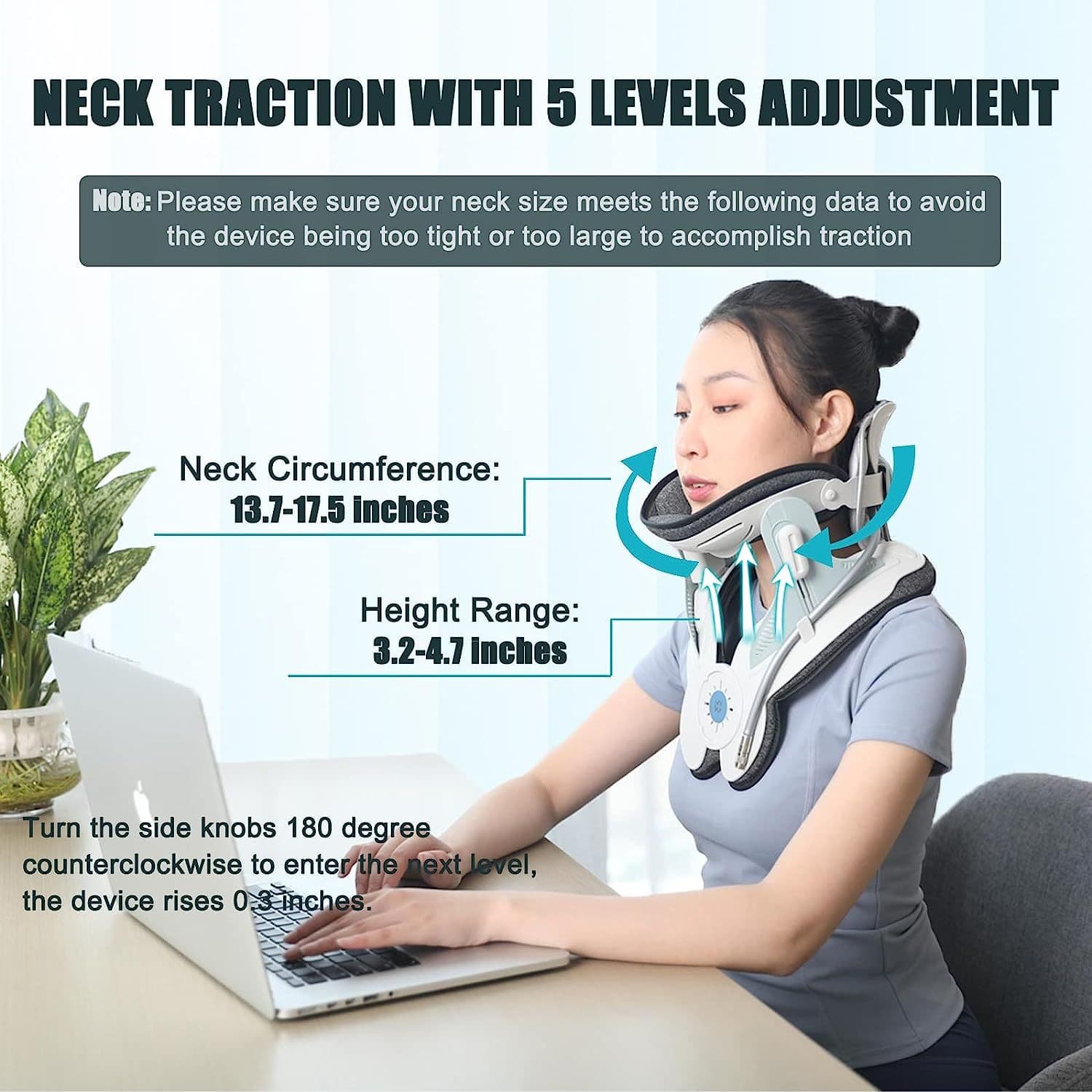 Neck Traction Device by Air Collar Neck Stretcher Cervical Traction ...