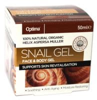Optima Natural Organic SNAIL GEL For Face & Body Gel 50ml Soothing Anti-Aging