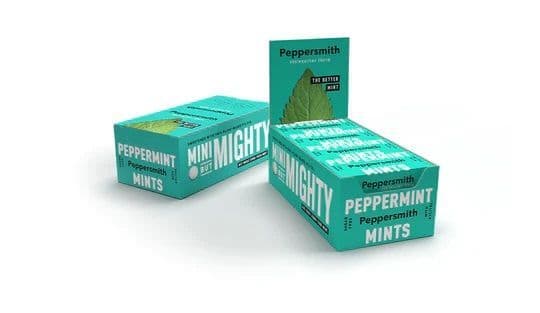 Smith Mints Peppersmith 100 Xylitol Peppermint Mint Pocket Packs 15g Pack of 12