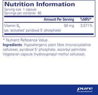 Pure Encapsulations P5P 50 - Activated Vitamin B6 - Pyridoxal-5' 60 Capsules