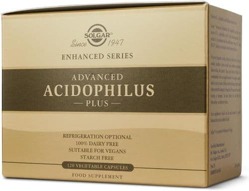 Solgar Advanced Acidophilus Plus - Maintain Healthy Bacteria Levels 120 Vegetable Capsules