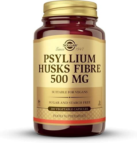 Solgar Psyllium Husks Fiber 500 mg Pack of 200 Vegicaps