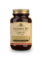 Solgar Vitamin D3 Cholecalciferol 2200 IU 55µg Vegetable Capsules Pack of 50