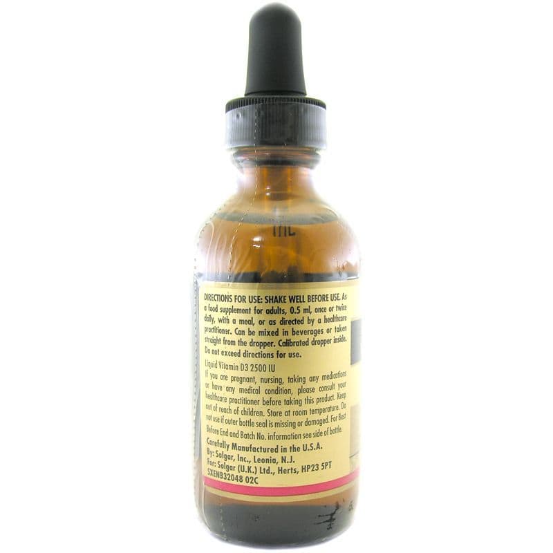 Solgar Vitamin D3 Liquid 2500 IU 59 Ml