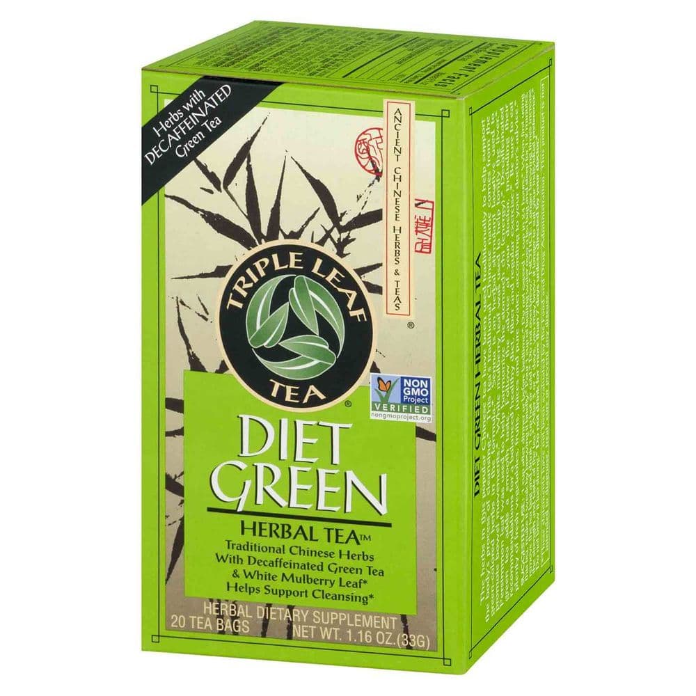 Triple Leaf Tea Herbal Diet Green Tea Drink Decaffeinated Cleansing