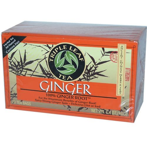 Triple Leaf Tea Herbal Ginger Tea Drink Spicy Strong Ginger Root Taste