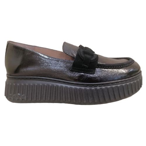 Wonders A5203 Black Loafer