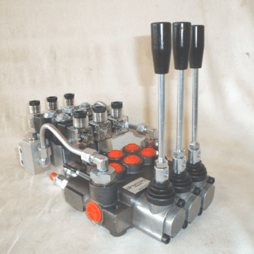 3 Lever Valve For Tilt Slide Recovery Truck - *ELECTRO HYDRAULIC / 12 VOLT*